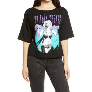 BP. Britney Spears Graphic Band Tee Top Britney Boa size S